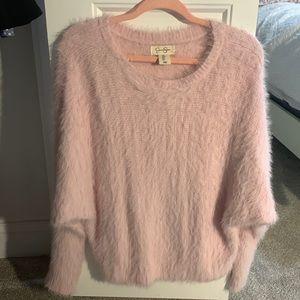 Pink fuzzy sweater
